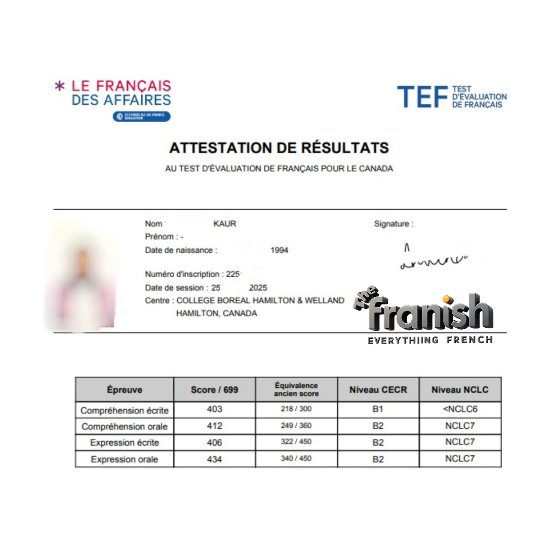 TEF Score Report 1